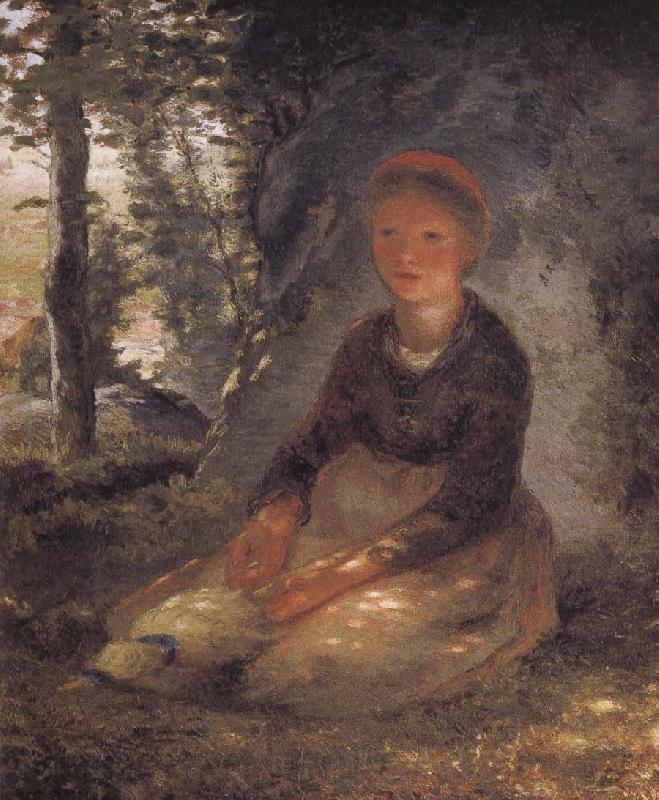 Jean Francois Millet Shepherdess sitting under the shadow